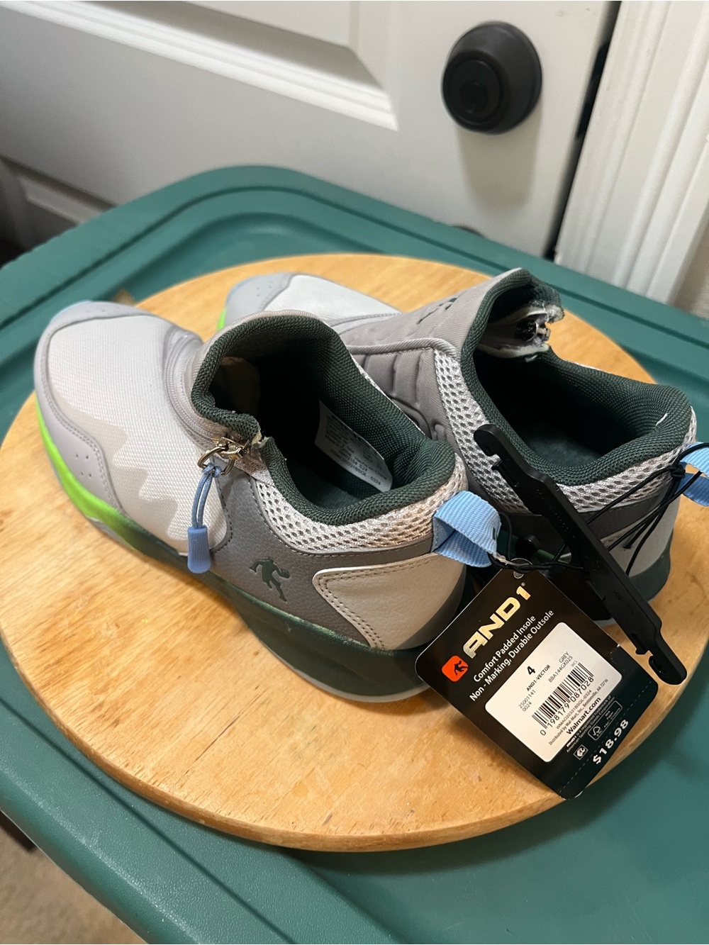 AND1 Gray Sneakers with Green Accents